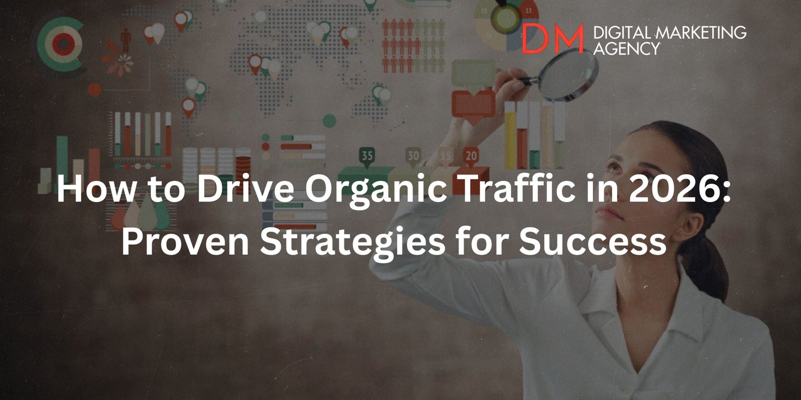 Infographic displaying SEO trends and analytics to drive organic traffic in 2026